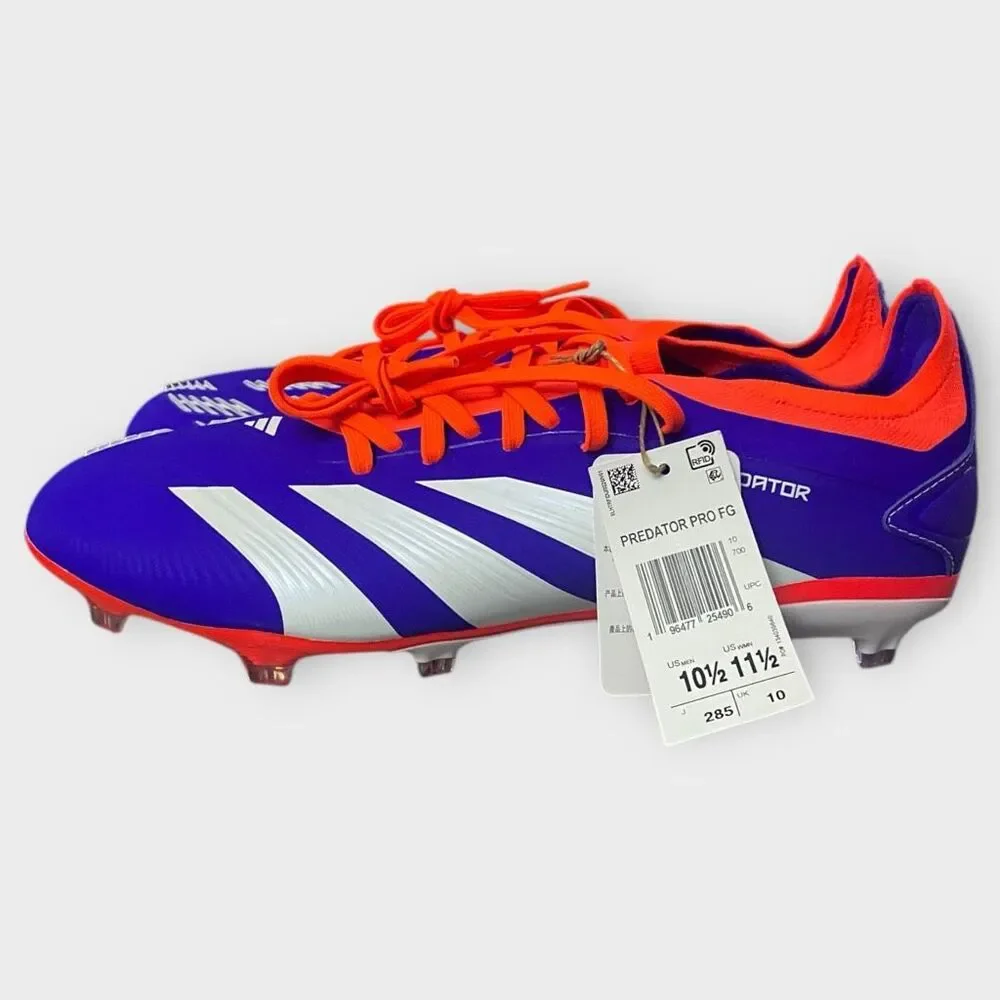 Adidas Predator Pro Elite FG Soccer Cleats Lucid Blue Orange size 10.5 IF6330 - Picture 10 of 12